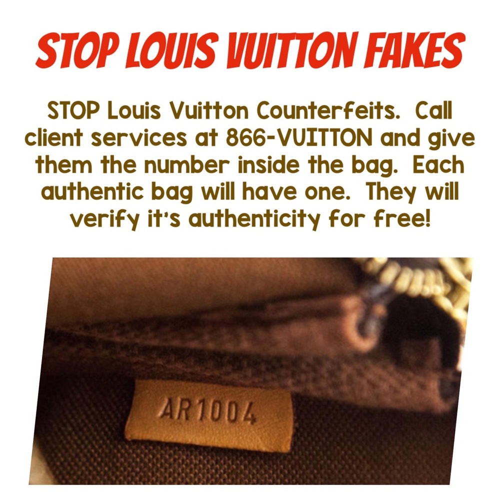 Stop Luis Vuitton counterfeit hand bags